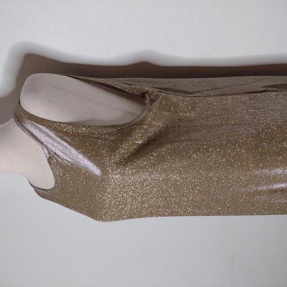 NWT Vince Camuto Women's Gold/Shimmer Away Dress Size Medium - Picture 2 of 10